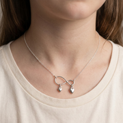 Love & Forever 925 Sterling Silver Pendant With Chain Adjustable Length in Glass Bottle